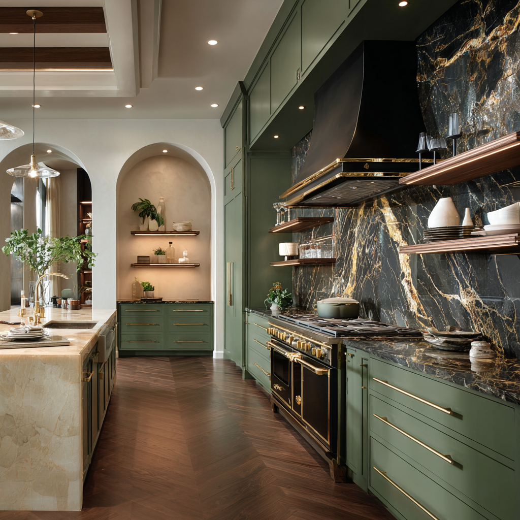 Gourmet kitchen and dining at LA Serenity Springs in Los Angeles, California