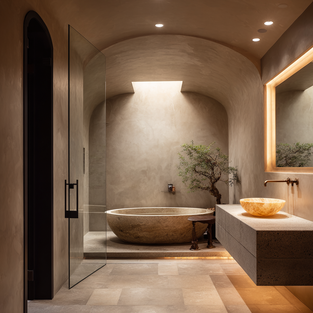 Luxury bathroom at LA Serenity Springs in Los Angeles, California